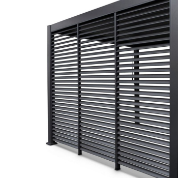 Preview: MIRADOR Lamellenwand Anthrazit für Pergola 300cm